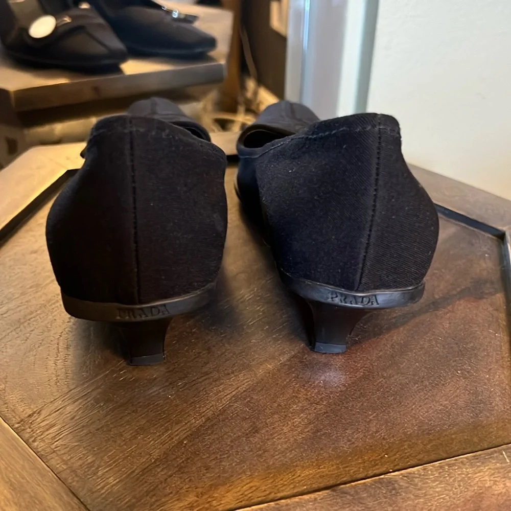 🛑 1 hour sale. Prada, size 6.5 (37 EU) Elegant Black Women's heels, 💯 authentic - Picture 7 of 12